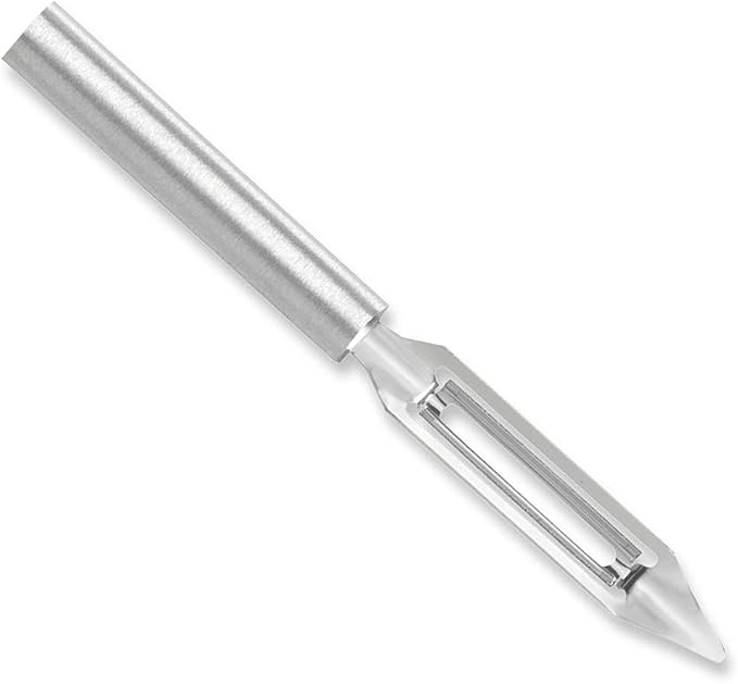 Rada Cutlery Vegetable Peeler (R132), Silver Handle, Pack of 6 | 1.75" Stainless Steel Swiveling Blade, Silver Cast Aluminum Handle