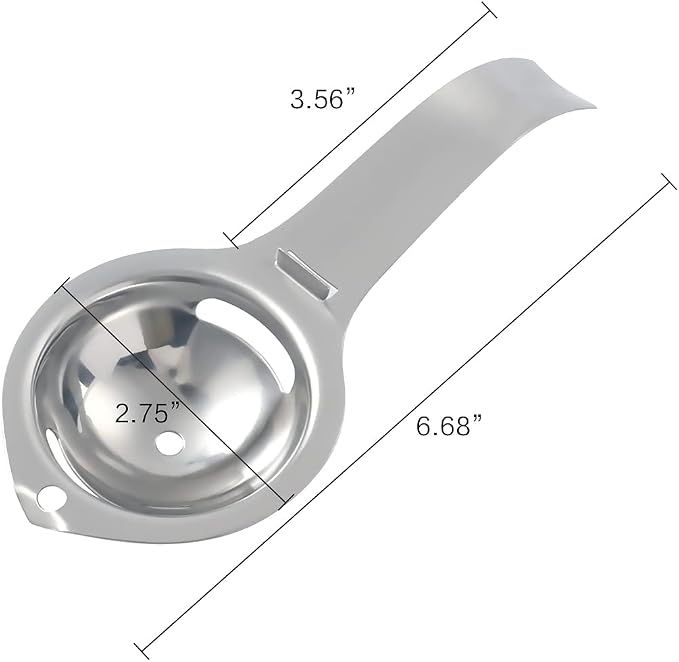 Egg separator, egg white and yolk separator, stainless steel, health and safety, separator, kitchen gadgets