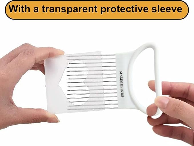 Potato slicer & Kitchen Gadgets, 1 Crinkle Cutter, 1 Onion Slicer, Stainless Steel Onion Holder, Vegetable, Avocado, Tomato,Mandoline Slicer, Fruit Cutter, wavy crinkle cutter for veggies,