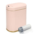 ELPHECO Motion Sensor Bathroom Trash Can with Lid 2 Gal Automatic Trash Can | Butterfly Lid, Room Decor Bathroom Accessories, Motion Sensor Wastebasket Garbage Can, Kitchen Living Room Office, Pink Gold