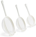 Luckyiren Kefir Strainer Set, 3-Size Plastic Non-Metal Sieve with Fine Mesh | Colander Sifter for Kefir Grains, Milk Kefir, Water Kefir & Kombucha & Quinoa - Durable, Food Grade & Easy Clean