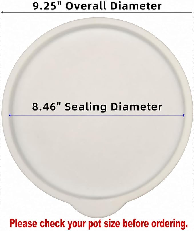 Airtight Silicone Lid with Easy Grip Handle for Instant Pot 6 Qt | Leakproof & Spill Proof Inner Pot Cover for Food Storage, BPA Free, Dishwasher Safe