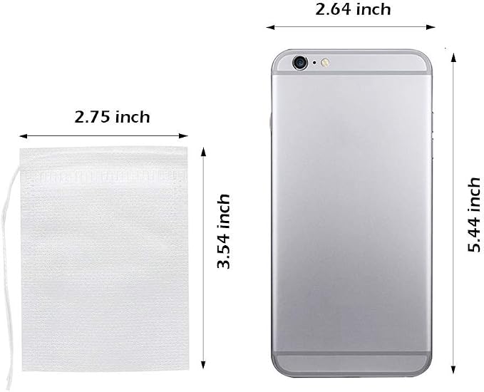 400 Pcs Tea Filter Bags Empty Tea Bags Drawstring Seal Tea Infusers Bag for Loose Leaf Tea