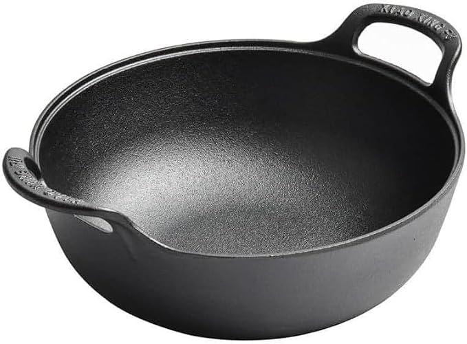 10 inch Cast Iron Wok with Handles, Grilling Wok, Use in the Oven, on the Stove, or on the Grill (10 inch)