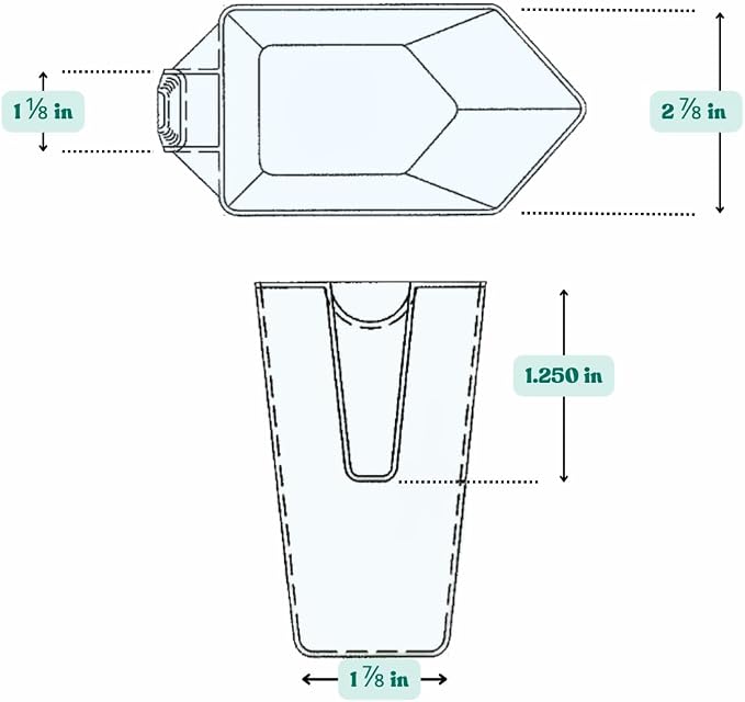 2 Cup (1 Pint | 16 Oz. | 500 mL) Scoop for Coffee, Protein Powder, Pet Food, Spices, Grains and Dry Goods – Plastic Food-Grade, BPA-Free Measuring Cup (Pack of 25)