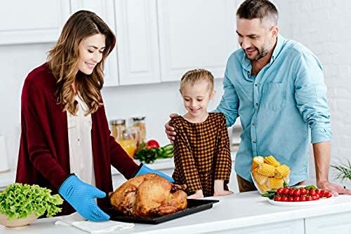 KITCHEN PERFECTION XL Silicone Smoker Oven Gloves-Extreme HeatResistant Gloves-Handle Hot Food Right on Your Grill BBQ Fryer&Pit|Waterproof Grilling Cooking&Baking Mitts|Superior Value Set+3 Bonuses | Waterproof, 5-Finger Design For A Better Grip, for ...