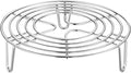 3-in-1 Stainless Steel Steamer Rack & Cooling Rack – Multi-Functional Pot Trivet for Cooking, Baking, Dishwasher Safe, Fits Most Pots & Pans (16cm, Silver)(Silver,Size:16x4cm)