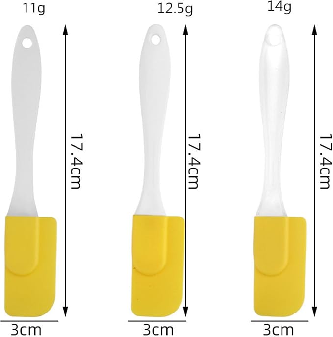 5 PCS,7Inch Silicone Spatulas Rubber Spatula Small Spatula Baking Mini Spatula Mixing Tool for Nonstick Cookware, Cooking (Pink green yellow orange blue)