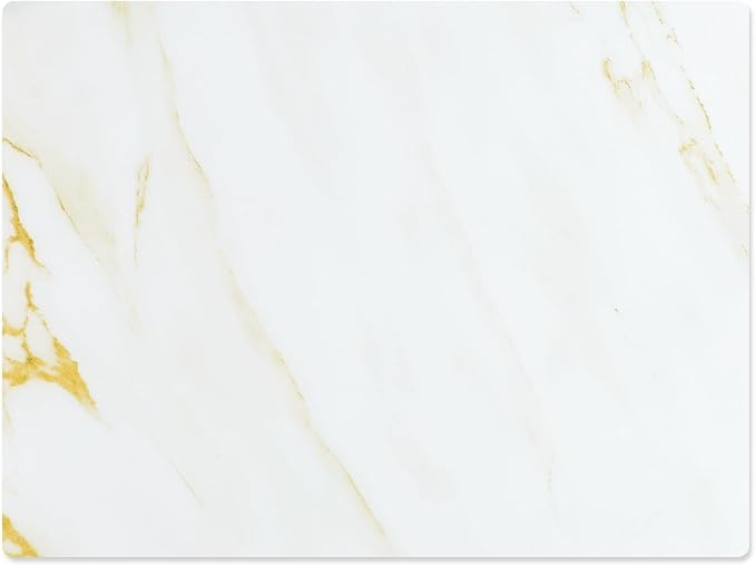 Murrey Home Glass Cutting Board for Kitchen Counter, Tempered Glass Chopping Boards Dishwasher Safe, Small Clear Countertop Tray, Scratch Resistant, Heat Resistant, Non Toxic, Gold Marble, 20"x16"