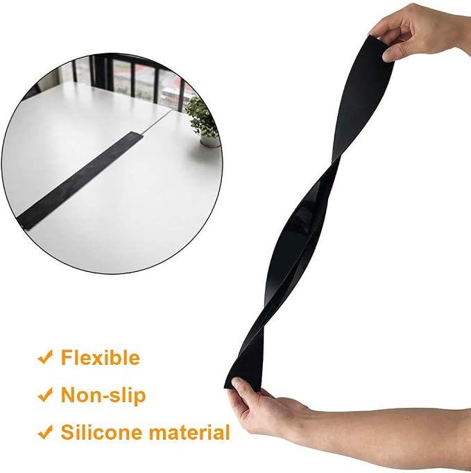 Stove Gap Covers Kitchen Counter Gap Covers (25 Inch, 2 Pack) Heat Resistant Oven Gap Filler Seals Gaps Between Stovetop and Counter, Easy to Clean, Black