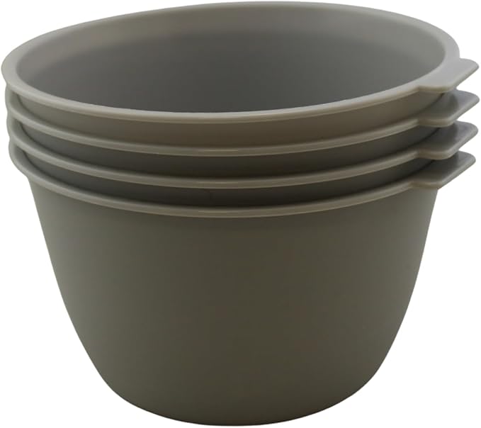 Dependable Industries inc. Essentials Unbreakable Microwave Bowls Heat and Eat 26 OZ Dishwasher Safe BPA-Free Plastic for Serving Soup Pasta Noodles Oatmeal Cereal Stakable Set of 4