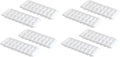 Easy Release White Ice Cube Tray, 16 Cube Trays (Pack of 8) (4 Pack - 64 Cubes)
