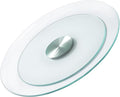 VEVOR 20 in Glass Lazy Susan Turntable, 360° Rotation Round Clear Tabletop Rotating Tray, Tempered Glass Dining Table Centerpiece, Smooth and Silent Spin, for Family Gatherings, Banquets & Weddings