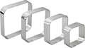 Rounded Square Cookie Cutter Stainless Steel Plaque Cookie Cutters Geometric Frame Cookie Cutters Shapes Molds for Baking 1 Inch Depth