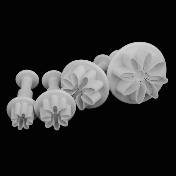 33 Pcs Fondant Cake Cookie Plunger Cutter Sugarcraft Plunger Mold | Flower Leaf Butterfly Heart Shape Decorating Mold DIY Tools