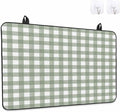 Stove Top Covers for Electric Stove 24x21 Inches, Sage Green Buffalo Plaid HeatResistant Glass Cooktop Protector, Country Green White Checker Modern Ceramic Stovetop Countertop Covers Mat, Oven Cover