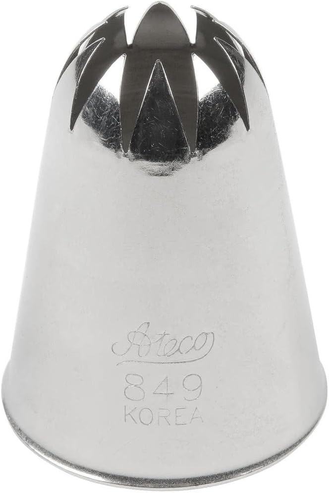 Ateco # 849 - Closed Star Pastry Tip .69'' Opening Diameter- Stainless Steel by Ateco