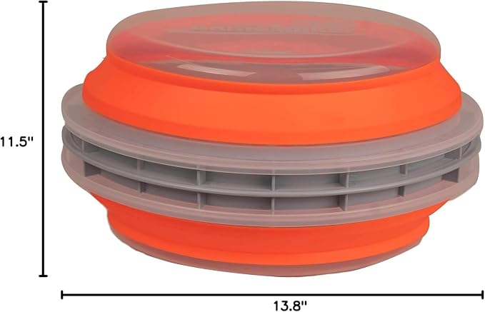 CanCooker Collapsible Batter Bowl XL | Orange | Dishwasher & Microwave Safe | Mess Free Design | Chemical Free Construction