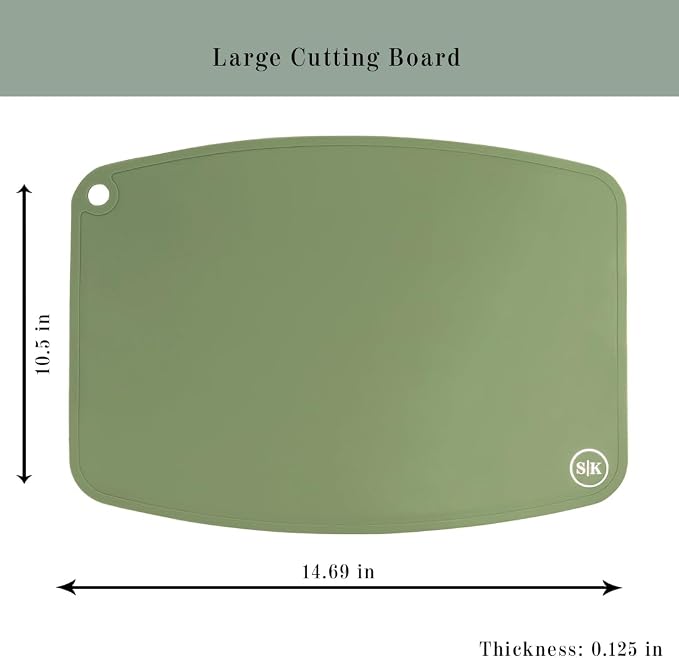 3-Piece Premium Silicone Cutting Board Set, Flexible, Non-Slip, Knife-Friendly. BPA Free, Non-Toxic, 100% Food-Grade Silicone