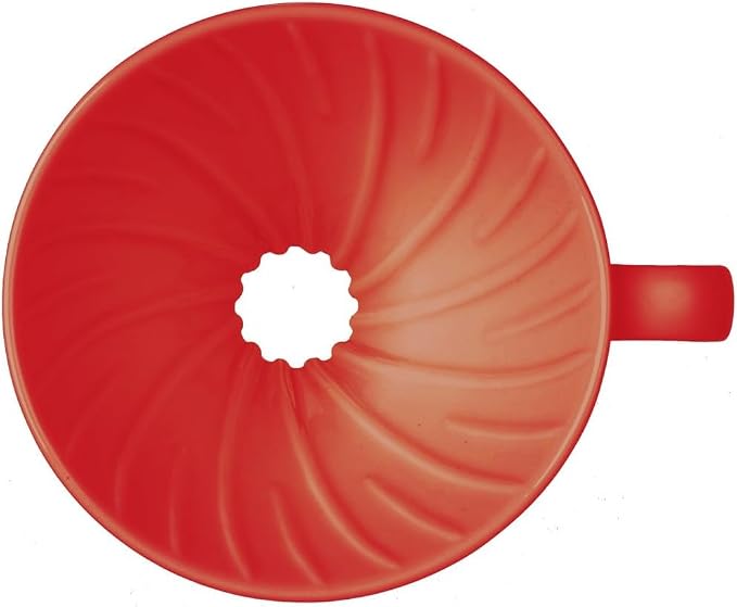 Hario V60 Ceramic Coffee Dripper, Size 02, Red