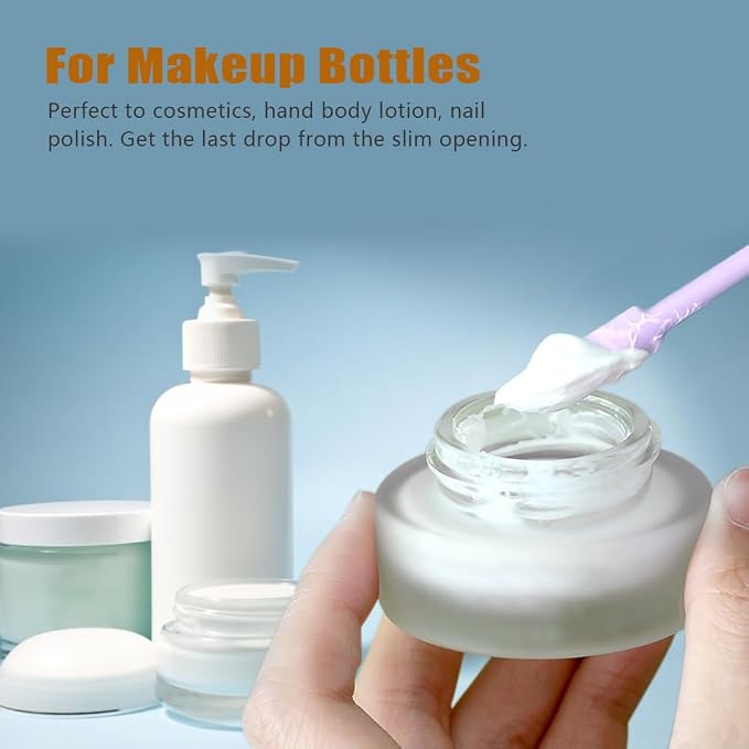 Silicone Spatula Set 6Pcs, Mini Jar Scraper for Makeup & Food | Mini spatulas reach every last drop in jars and bottles, reducing waste for food, cosmetics and personal care products.