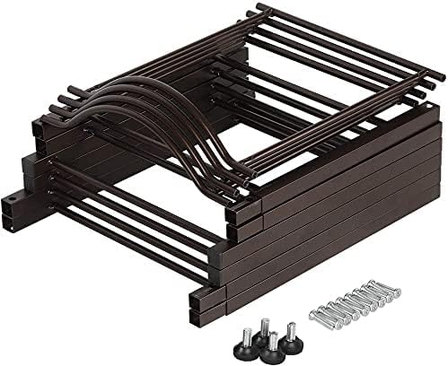 SEHERTIWY 5 Gallon Water Jug Holder Water Bottle Storage Rack, 4 tier water cooler jug rack, 5 gallon water jug stand, 5 Gallon Water Bottle Holder(4 Tier, Dark Brown) | 4-Tier Dark Brown,Heavy-Duty Steel,Rustproof,Easy Assembly,Floor Protection,Save S...