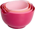BoxedHome Classic Mixing Bowls Set of 4, BPA Free Plastic, Microwave Safe | 4.5, 3.5, 2.5 and 1.7 QT, Non-slip Base Large Non-toxic Nesting Bowl with Pour Spout, Dishwasher Safe, for Prep, Cooking