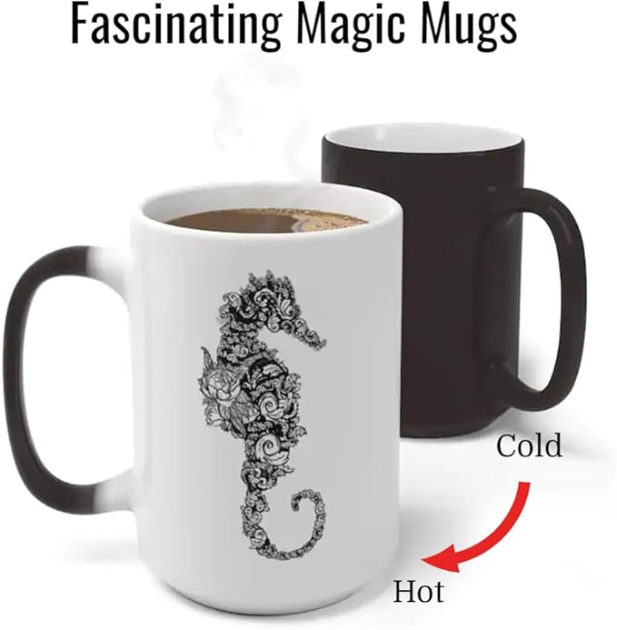 TANGLONG 15oz Tazas Magicas Para Sublimacion Mug Set of 12-Color Changing | Ceramic Cup,Tazas Para Sublimar for Milk, Hot Cocoa,Sublimation Blanks,Heat Sensitive Coffee Mugs for homemade gifts