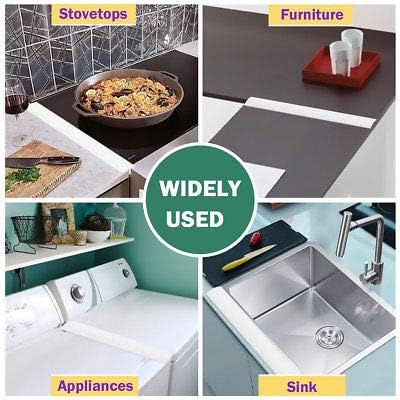 Silicone Stove gap covers, Oven Gap Fillers Seals Gaps Between Stove and Countertop, Easy to Install, Heat Resistant, 2 Pack (White, 21 inches)