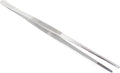 Professional Culinary Stainless Steel Precision Tongs with Serrated Tips, Plating/Food Presentation Detailing Serving Tongs, Chef's Kitchen Tweezer Tongs - Ultra Non-Slip Grip (12 Inch)