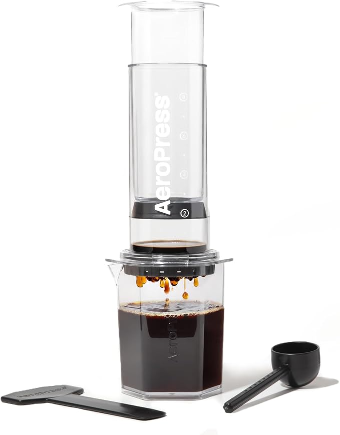 AeroPress Clear XL Coffee Press, French Press, Pour-Over & Espresso Style | All-in-One Large Manual Brewer, 2 Min Brew for Less Bitterness, More Flavor, Portable Coffee Maker, Travel & Camping