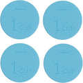Yodecy Silicone Bowl Lids fit Pyrex Glass Bowls 7202-PC 1 Cup, Yodecy Silicone Bowl Lids fit Anchor Hocking Glass Bowls 7202-PC 1 Cup,Replacement Lids 3.8in(4 Pack Blue)