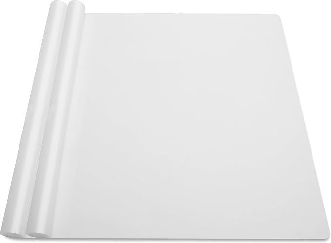 Large Silicone Mats for Kitchen Counte, YACEYACE 2Pcs 25"x 17" Frosted Silicone Mat, Silicone Craft Mats for Jewelry Resin, Heat Resistant, Baking