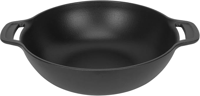 7425 Gourmet BBQ System Wok for Weber Gourmet BBQ System Cooking Grates, Cast Iron, Black, Heavy Duty, Compatible with Weber Spirit II 200/300, Genesis II E-310, Summit, and More