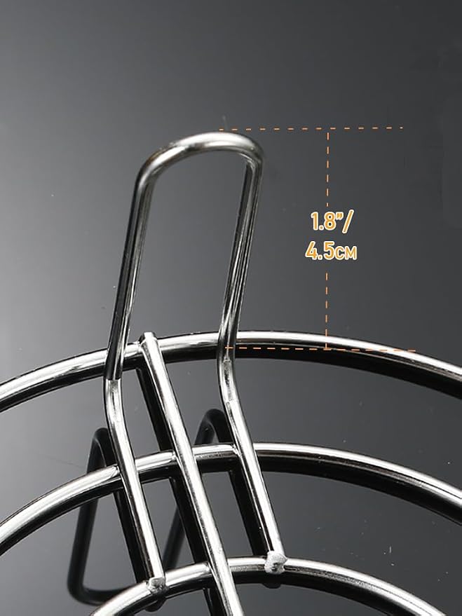Round Cooling Rack for Steaming with Legs Dia 7.1" Heavy Duty Stainless Steel Steamer Rack Grilling Rack Canning Rack Cooling Rack for Baking Canning Cooking (Height 1.8",7.1"/18cm)