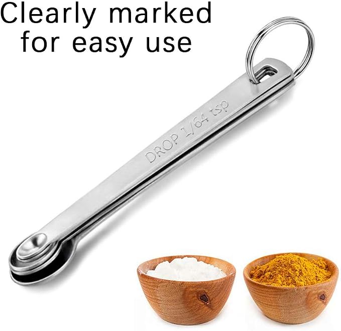 4Pack Mini Measuring Spoon Set, Small Teaspoon for Tiny Measurement | Stainless Steel, ‌Rust-Free, Dishwasher-Safe, High Precision, Easy-Read Markings, Multi-Purpose, Lightweight & Durable