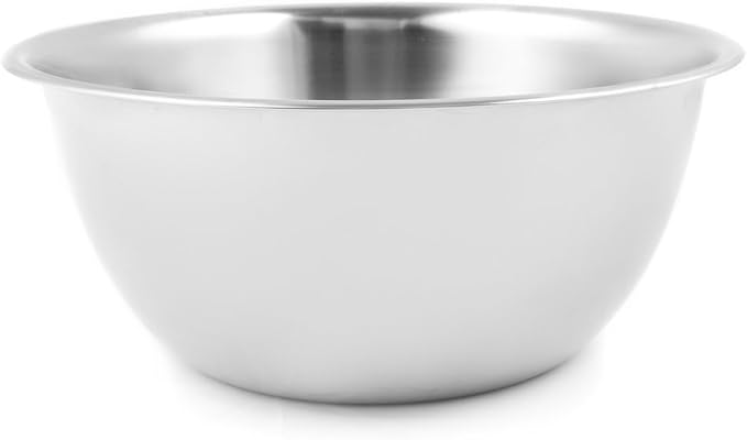 Fox Run Stainless Steel Large Mixing Bowl, 10.25 x 5.25 inches, 4.25 Quart Capacity | Prep, Mix & Serve | 4.25 Quart Capacity | Durable Stainless Steel | Dishwasher Safe | Smudge & Scratch Resistant Bowl