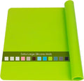 Extra Large Silicone Mat, Kitchen Counter Mat Placemats for Kids Silicone Mats for Countertop, Nonstick Silicone Table Mat for Baking Pastry Crafts Heat-Resistant Silicone Pad, 27.6'' x 15.7'', Green