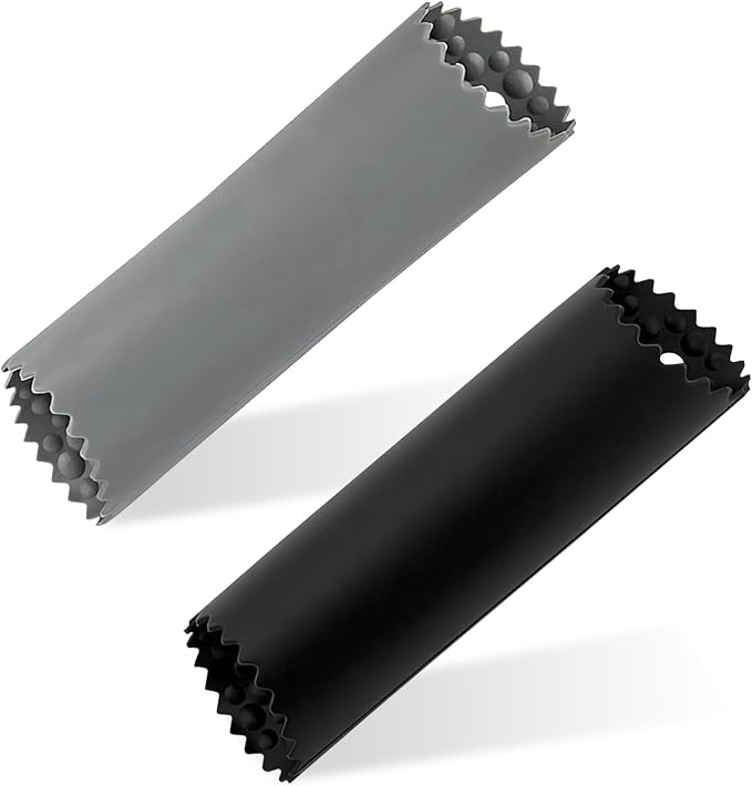 2 Pack Silicone Garlic Peelers, Easy Roll Garlic Skin Remover Roller for Kitchen Use, Black and Gray