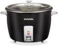 Proctor Silex Rice Cooker & Food Steamer, 30 Cups Cooked (15 Cups Uncooked) | Includes Steam and Rinsing Basket , Measuring Cup & Spatula | Easy 1 Touch Controls | Black | 37555MN