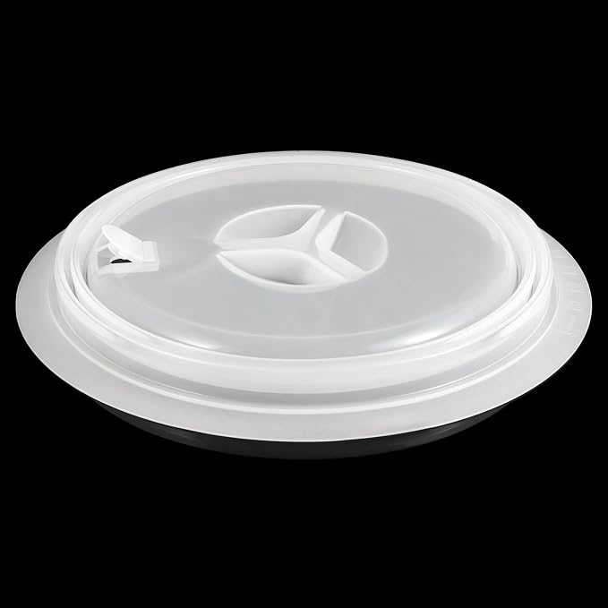 Silicone Microwave Plate Cover Collapsible, Dishwasher Safe and BPA Free, White, 10.2"