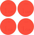 Yodecy Silicone Bowl Lids fit Pyrex Glass Bowls 7202-PC 1 Cup, Yodecy Silicone Bowl Lids fit Anchor Hocking Glass Bowls 7202-PC 1 Cup,Replacement Lids 3.8in(4 Pack Red)