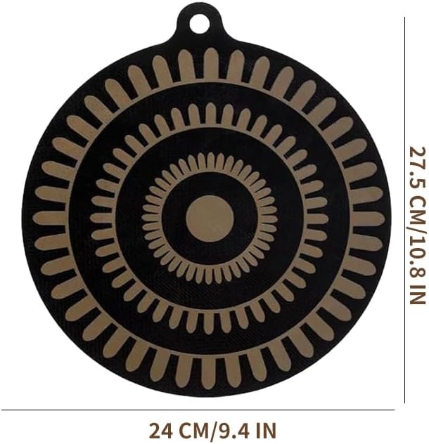 2Pcs Thermochromic Silicone Induction Cooktop Protect Mat,9.45inch Induction Cooktop Protective Cover,Non-Slip Pads to Prevent Pots and Pans from Sliding While Cooking