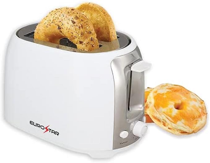 EUROSTAR ET752W 2-Slice Extra Wide-Slot Toaster, White