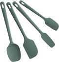 ChefAide 4 Pieces Silicone Spatula Set, Food Grade Rubber Spatula, Upgrade Strong Handle with Ergonomic Grip, Heat Resistant for Nonstick Cookware, Cooking