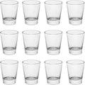 Heavy Base Shot Glasses, 1.5 oz Sets of Clear Shot Glass (12 Pack), Measuring Cup for Espresso, Liquid, and Wine - Heavy Glass (Glass, 12Pack)