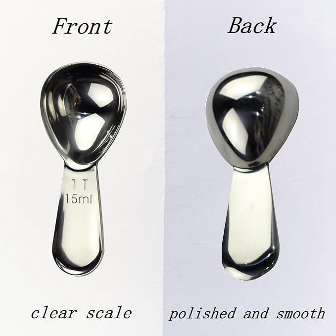 Coffee Scoop 15ml Stainless Steel Measuring Spoon Short Handle for Ground Coffee