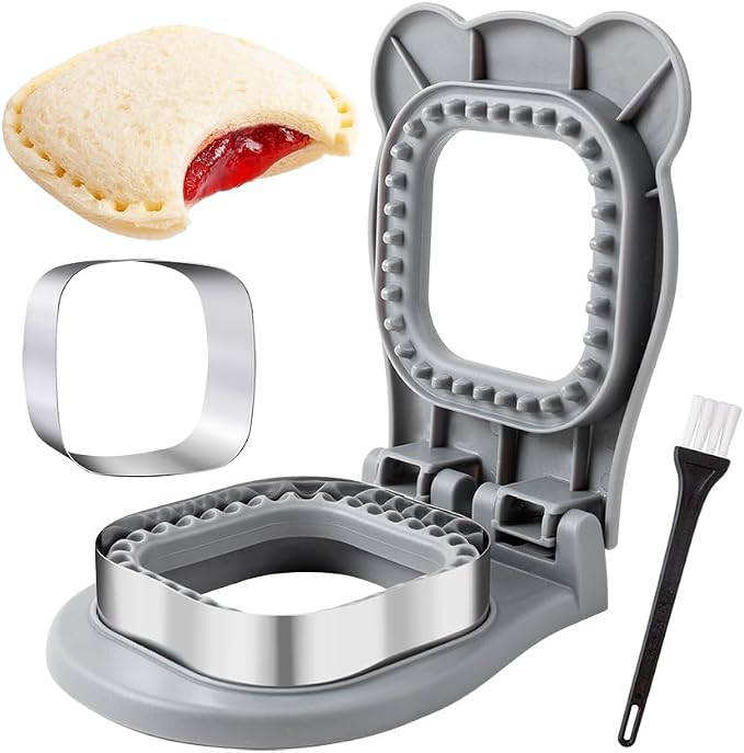 Nifogo Large Uncrustable Sandwich Cutter Maker for Kids | Sandwich Cutter and Sealer, Leak-proof Seal, Stainless Steel & PP Plastic, for Children Boys Girls Lunch Breakfast