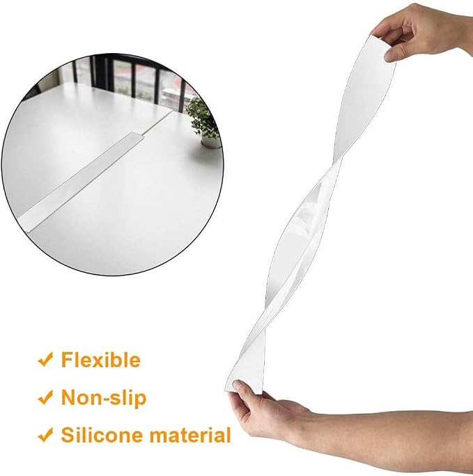 Stove Gap Covers Kitchen Counter Gap Covers 25 Inch, 2 Pack Heat Resistant Oven Gap Filler Seals Gaps Between Stovetop and Counter, Easy to Clean, White