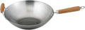 Helen's Asian Kitchen Carbon Steel Wok, 14-Inch, Flat Bottom Stir Fry Pan